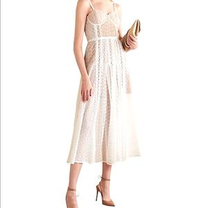 Self Portrait White Lace Elegant MIDI Dress